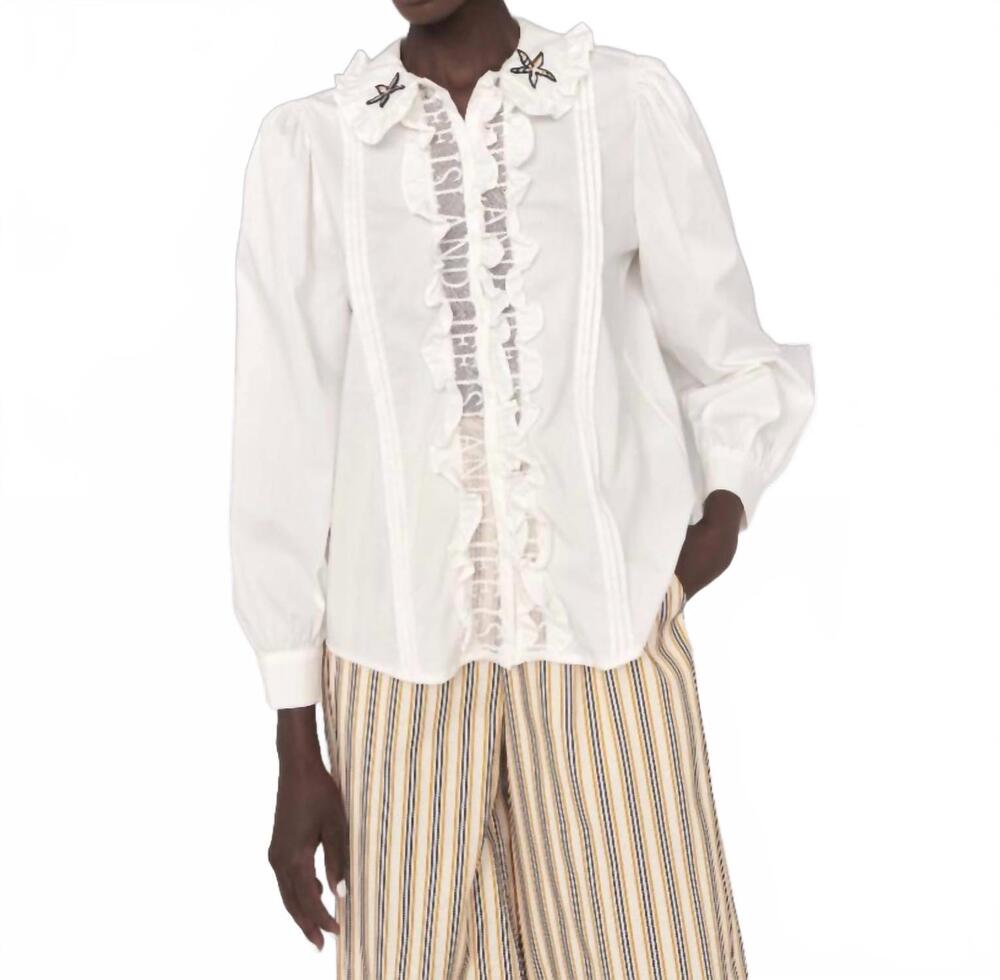 NEW CELIA B maor shirt in white